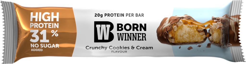 BW DELUXE Protein Bar Crunchy Cookies n Cream Flavour with Sweetener 64g