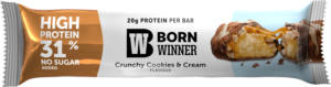 BW DELUXE Protein Bar Crunchy Cookies n Cream Flavour with Sweetener 64g