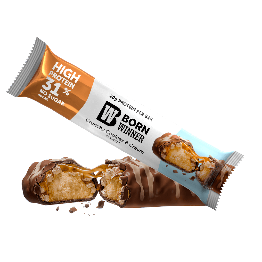 BW DELUXE Protein Bar Crunchy Cookies n Cream Flavour with Sweetener 64g