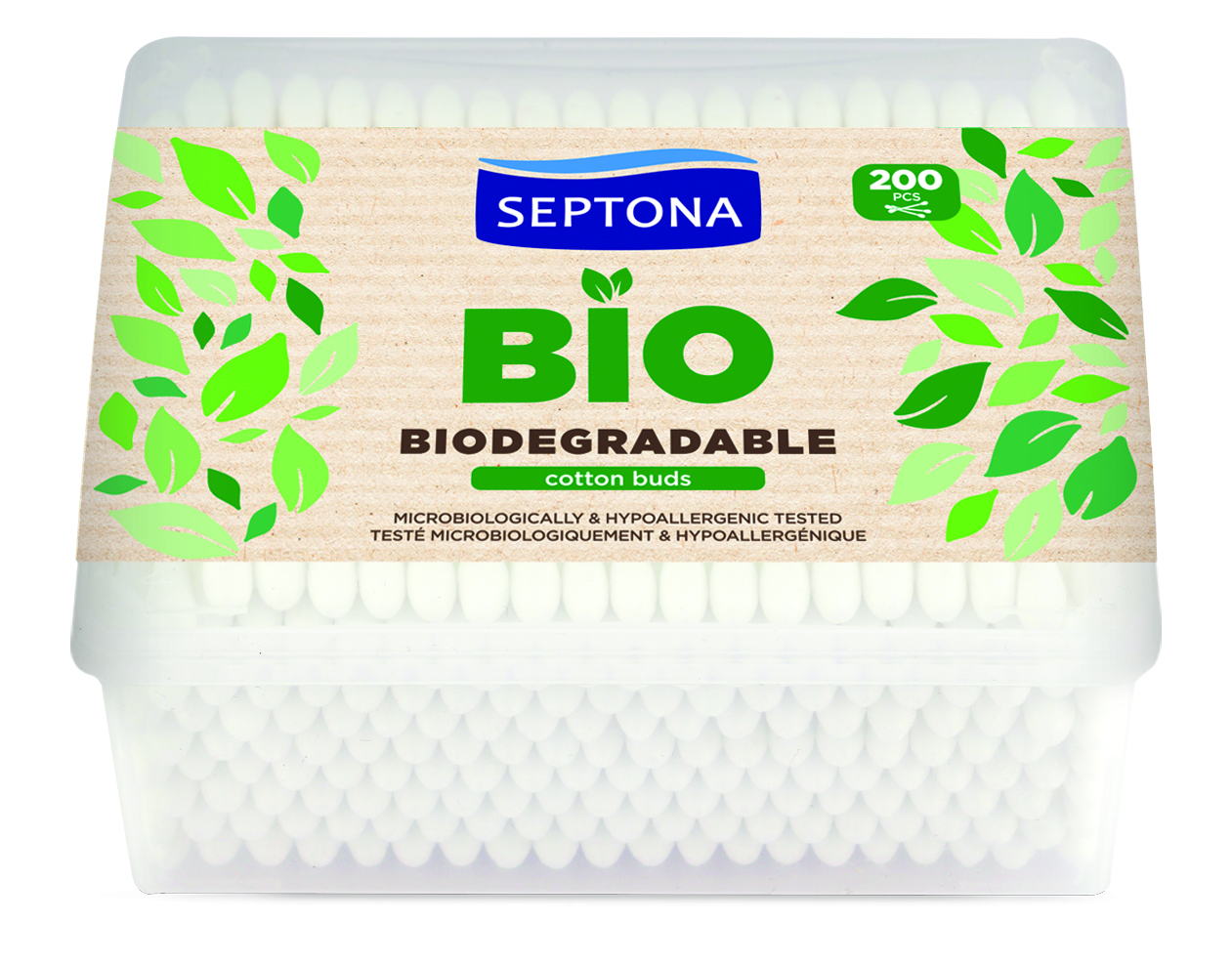 SEPTONA Cotton Buds BIODEGRADABLE Box 200pcs