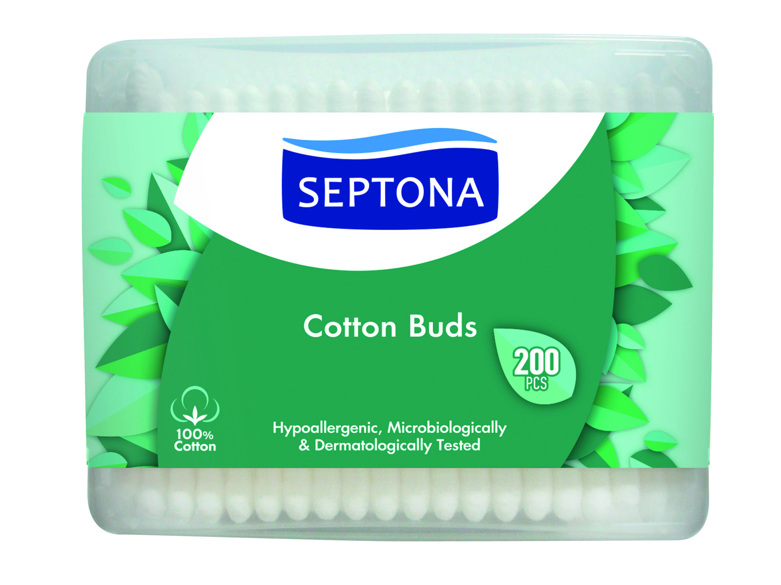SEPTONA Cotton Buds Rectangular Box 200pcs