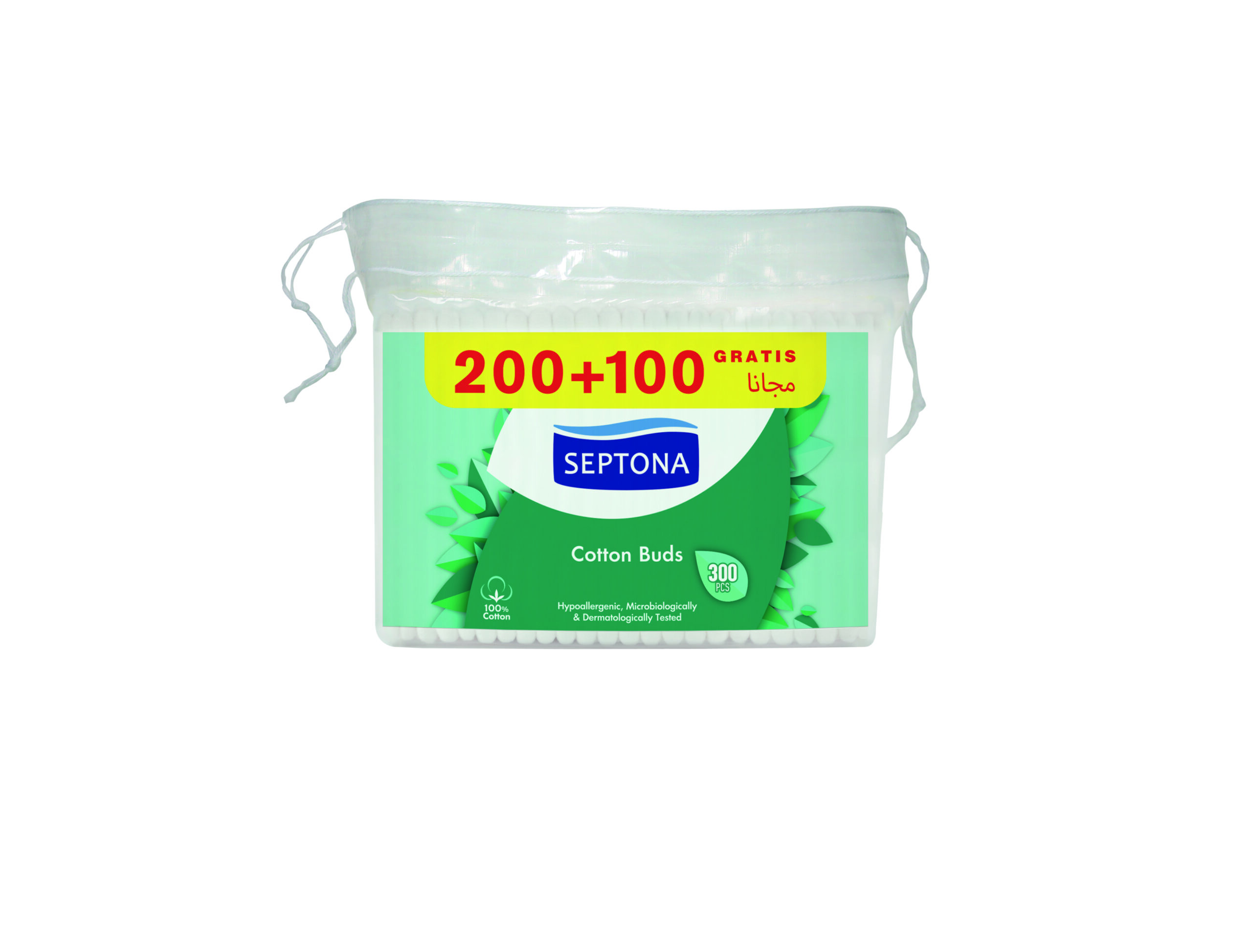 SEPTONA Cotton Buds Refill 200 pcs +100pcs FREE Promo