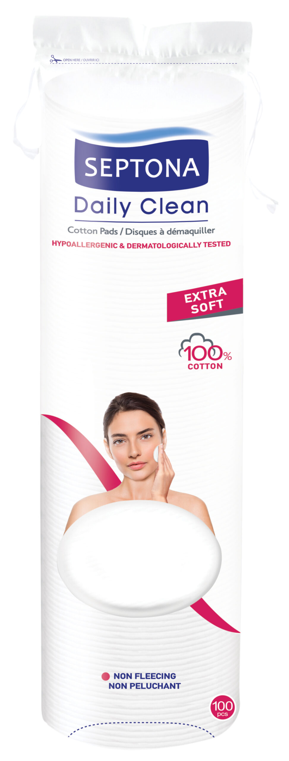 SEPTONA Daily Clean Cotton Pads Round 100