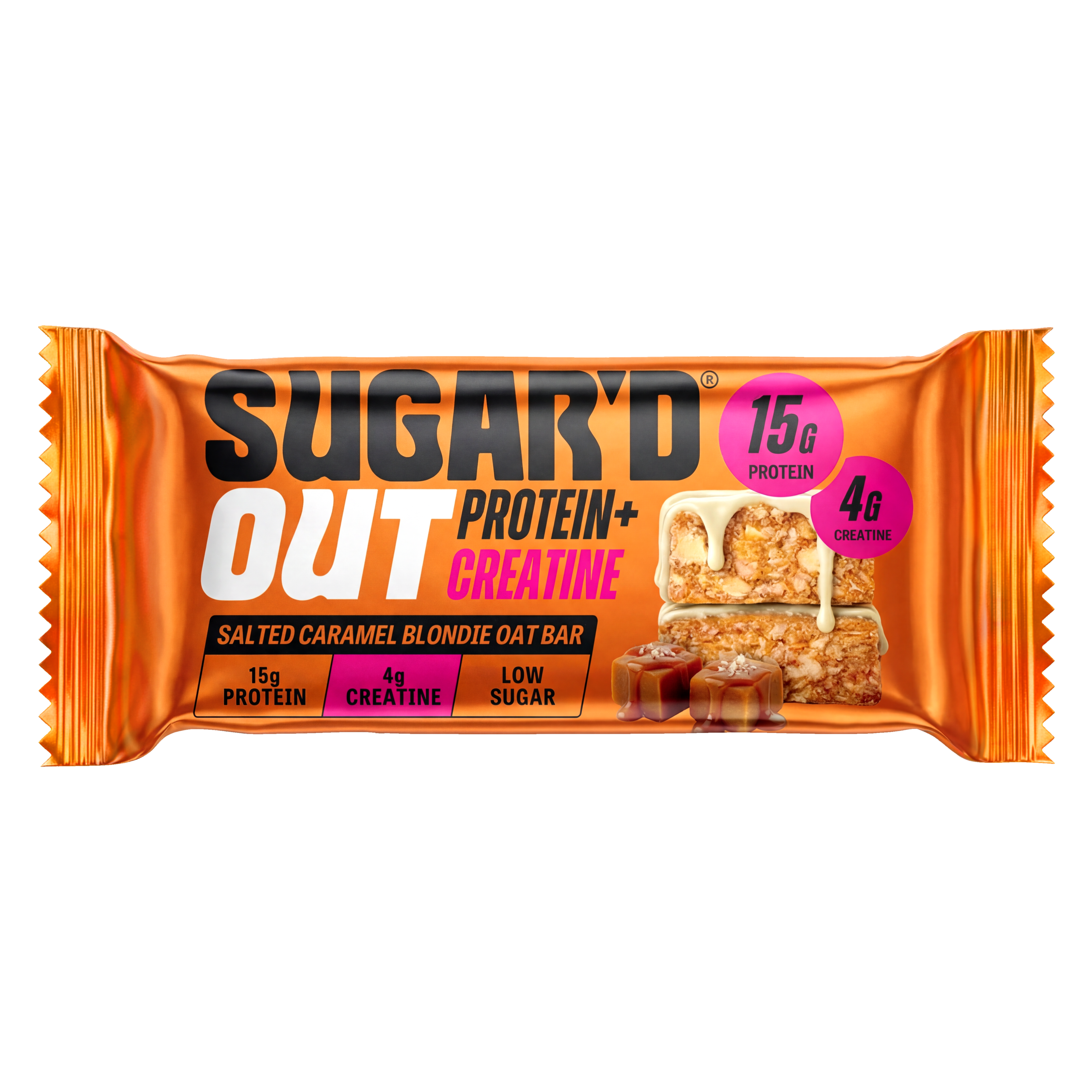 Sugar’d Out Salted Caramel Blondie Protein + Creatine Oat Bar 68g