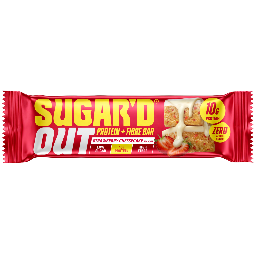 Sugar’d Out Strawberry Cheesecake Protein + Fibre Oat Bar 62g