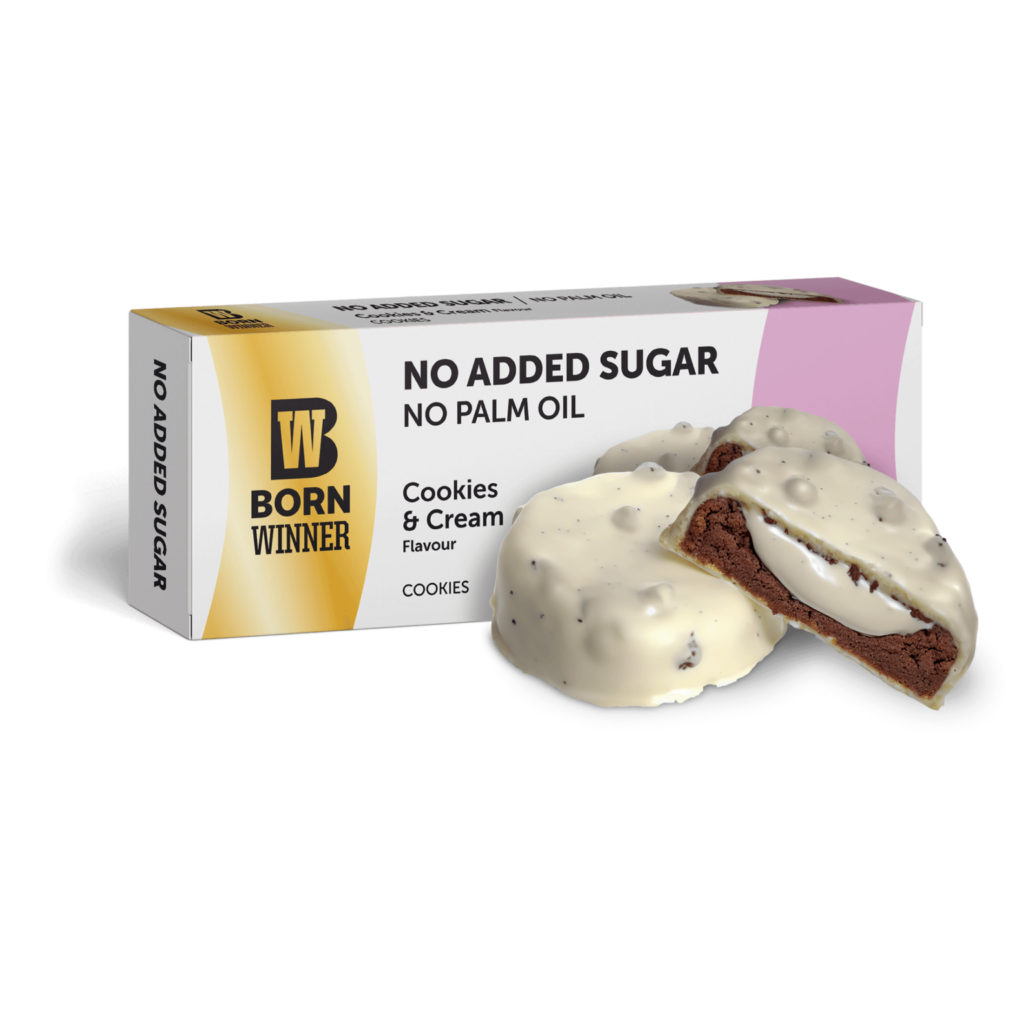 BW Cookies NO ADDED SUGAR Cookies n Cream Flavour with Sweetener 100g