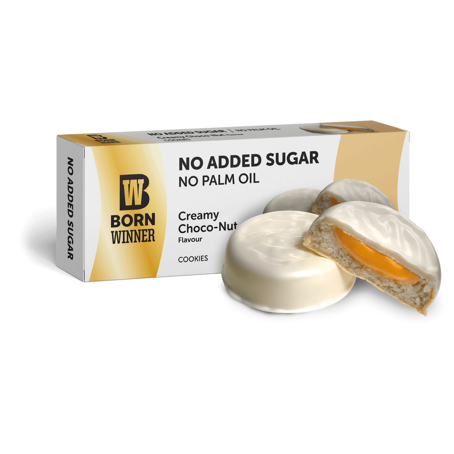 BW Cookies NO ADDED SUGAR Creamy Choco-Nut Flavour with Sweetener 100g