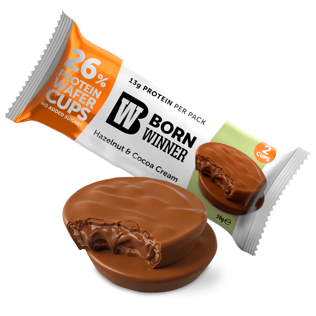 BW Protein Wafer Cups with Hazelnut n Cocoa Cream Filling 50g