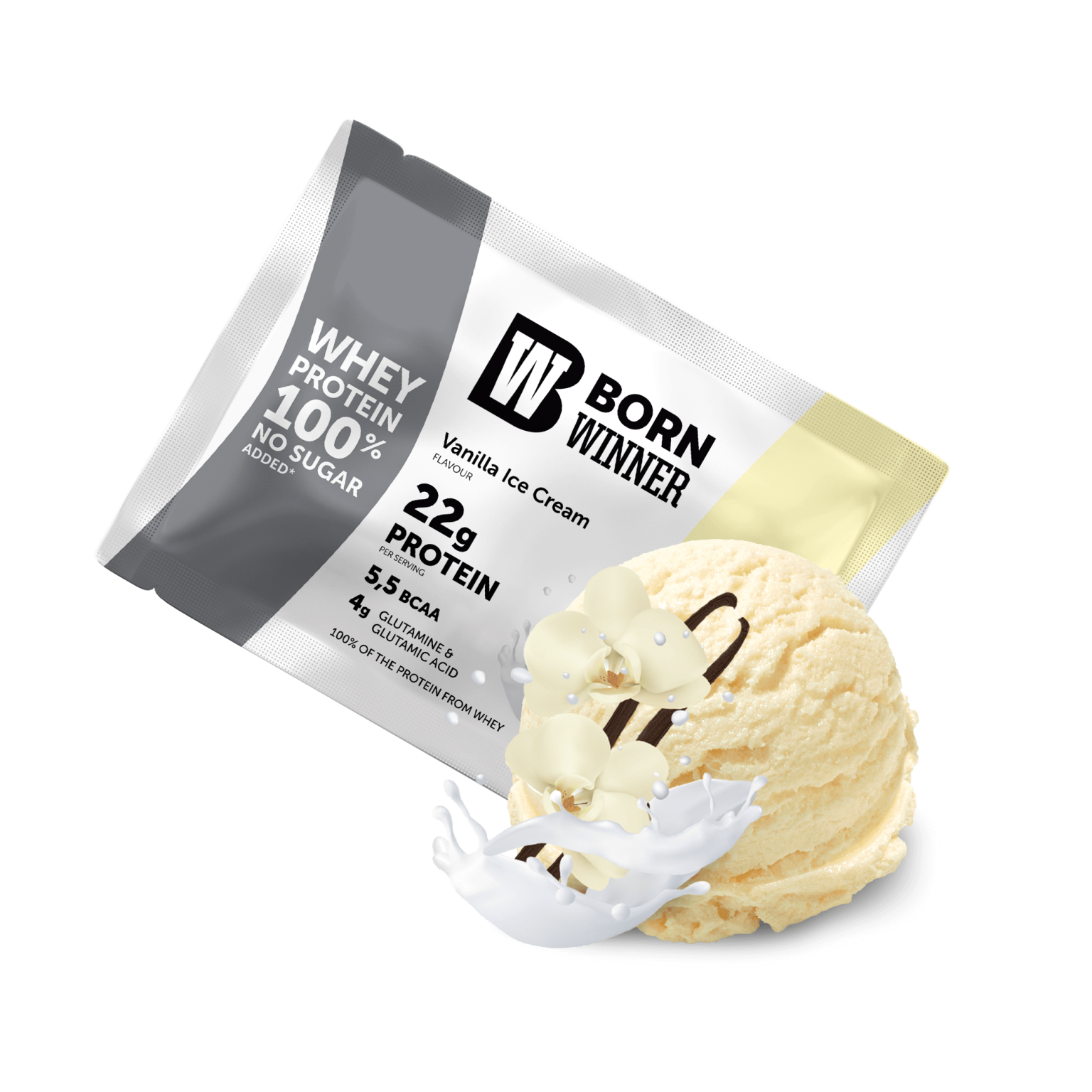 BW Whey Protein Sachet 30g Vanilla Ice Cream Flavour with Sweetener