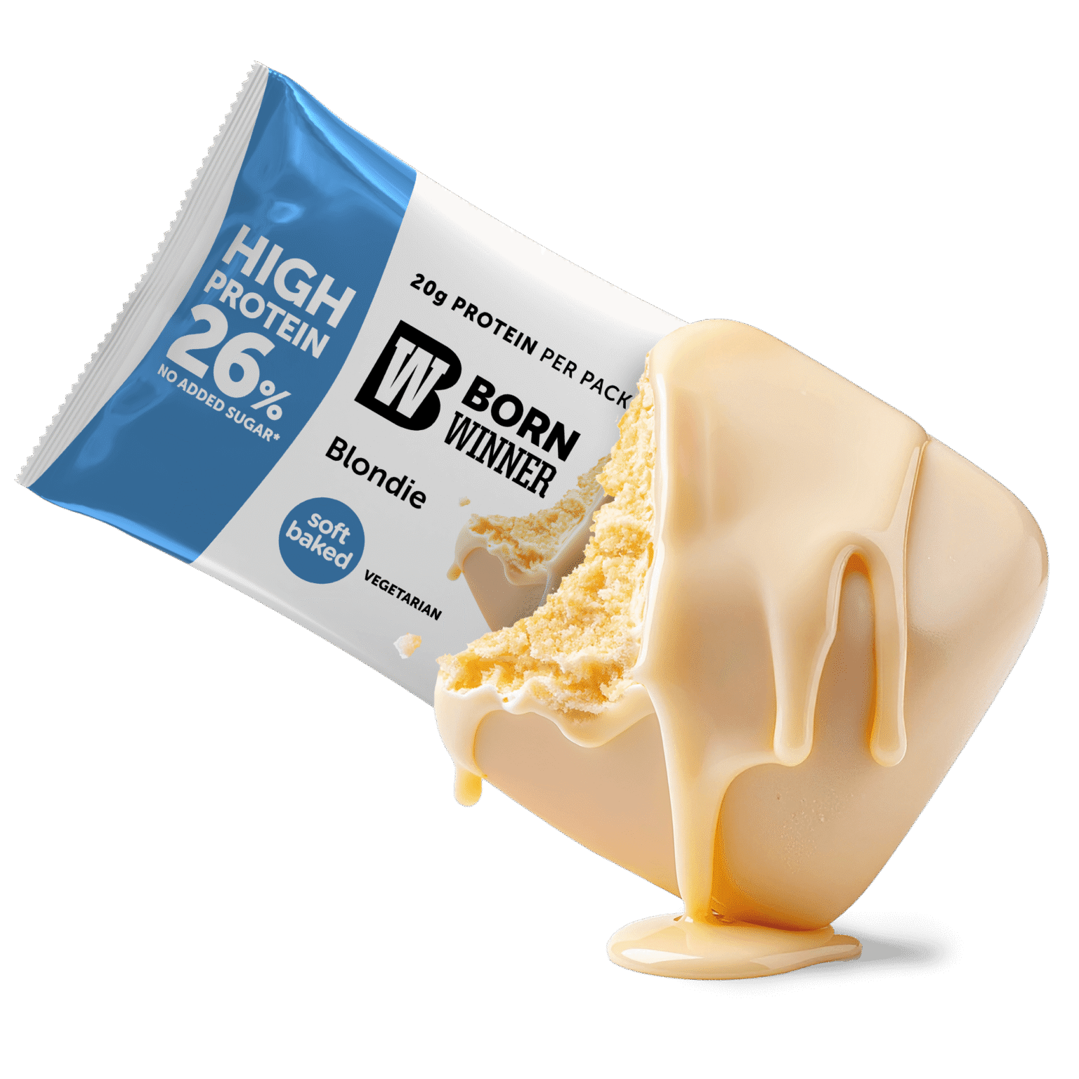 BW Protein White Chocolate Coated Blondie 75g (vegetarian)