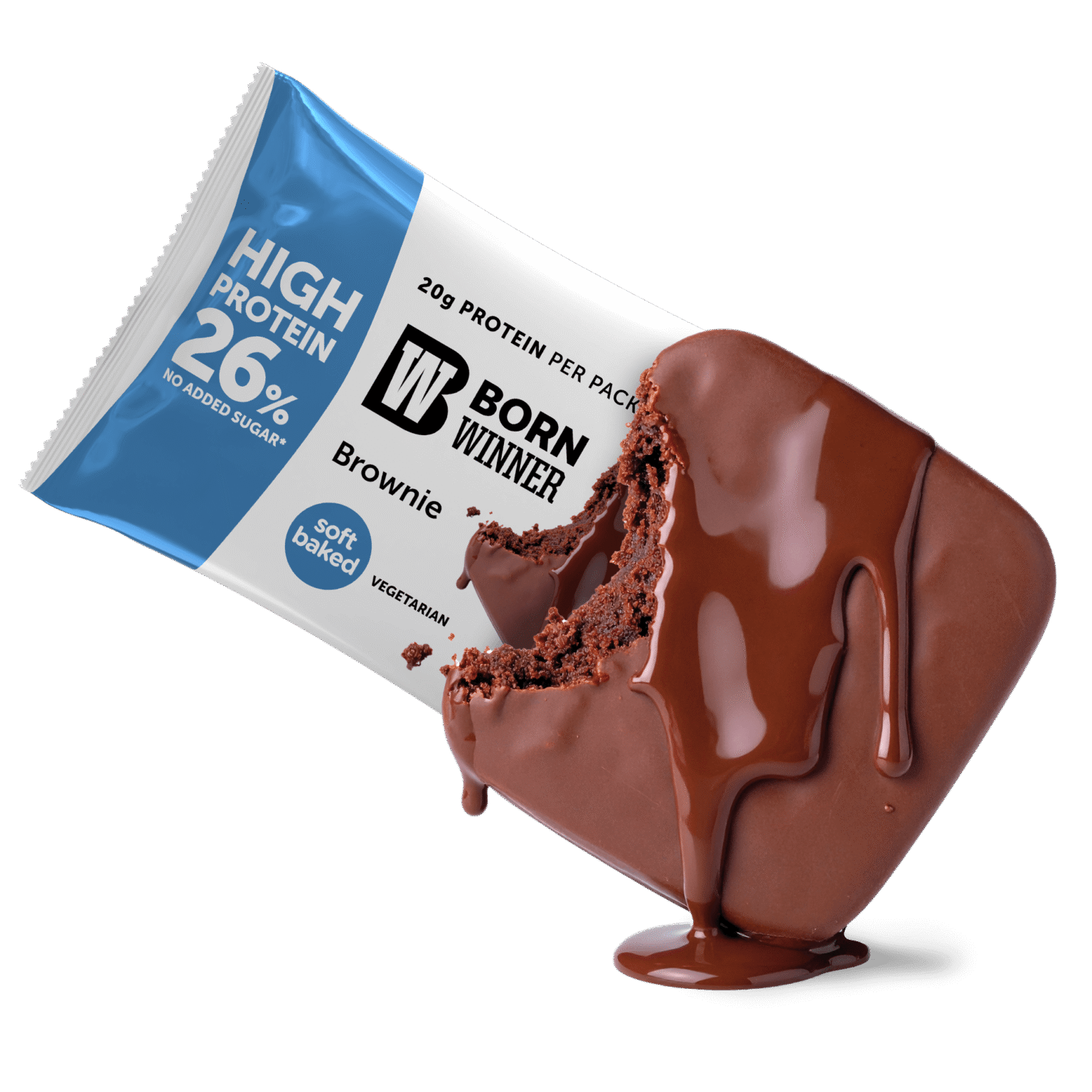 BW Protein Chocolate Coated Brownie 75g (vegetarian)